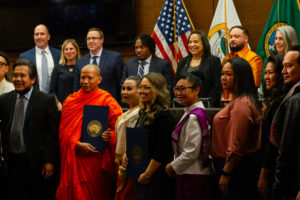 Seattle and Tacoma Cambodian Organizations Meet with Tacoma City Council to accept Proclamation